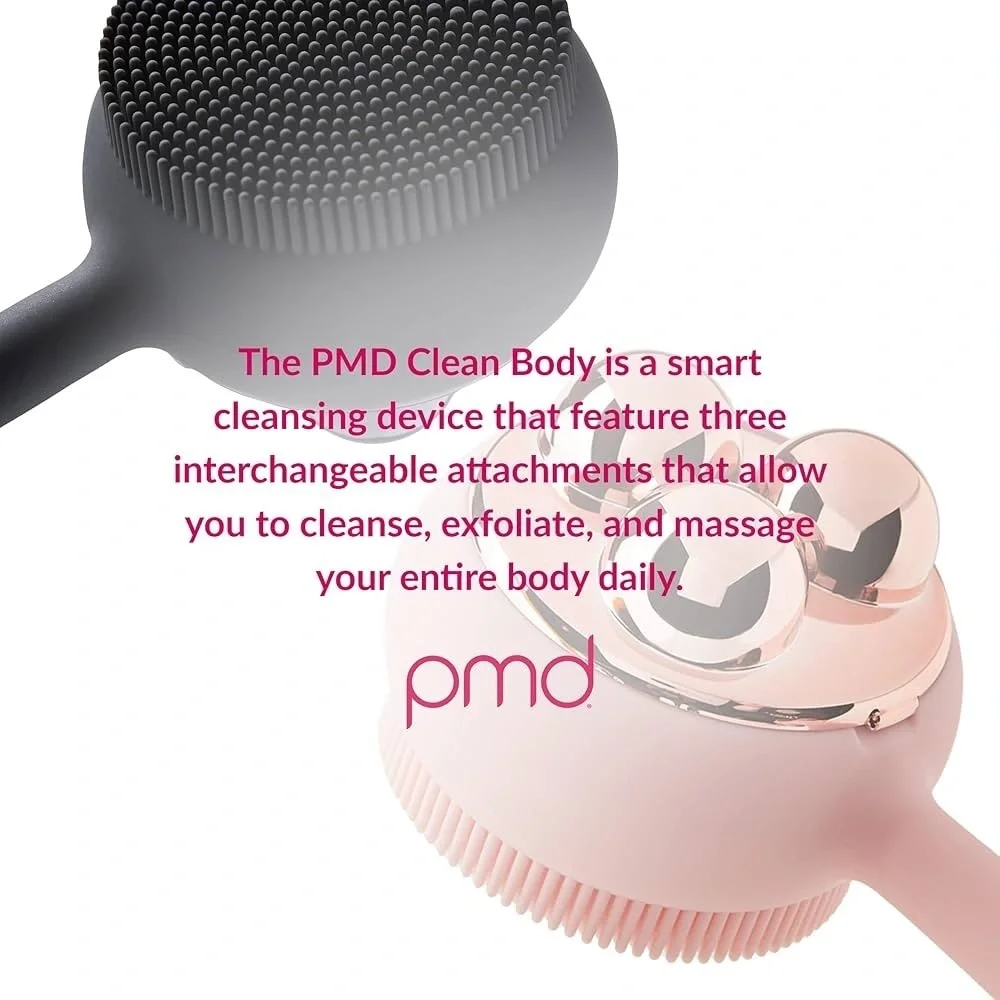 PMD Clean Body Smart Body Cleansing Device with Silicone Brush Three Attachments